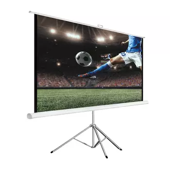 Экран для проектора рулонный HIPER Cinema STP, напольный, 100" 16:9 221x125, серый (CINEMA STP 16x9-100)