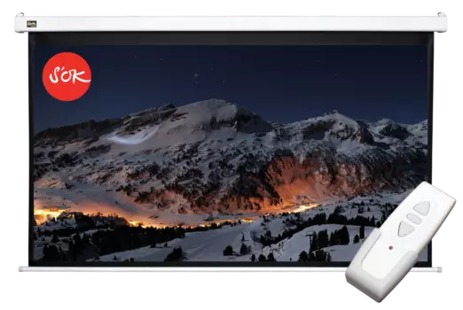 Экран для проектора рулонный S'OK Motoscreen SCPSM-370x208FG, настенно-потолочный моторизированный, 167" 16:9 370x208 Fiberglass, ПДУ (SCPSM-370x208FG)