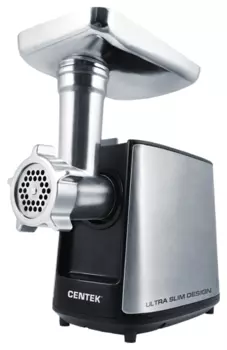 Электрическая мясорубка Centek CT-1617, 2000Вт, 2 кг/мин, серебристый/черный (CT-1617)
