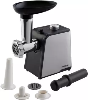 Электрическая мясорубка Hyundai HY-MG2214, 1.8 кВт, серебристый/черный (HY-MG2214)