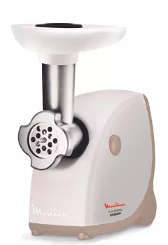Электрическая мясорубка Moulinex HV4 ME461132, 1.6 кВт, 2 кг/мин, белый/бежевый (1510002150)