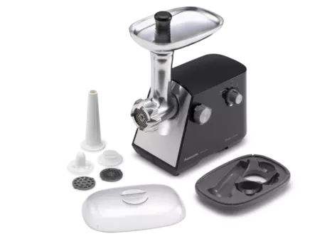 Электрическая мясорубка Panasonic MK-GJ1700, 1.7 кВт, 2.6 кг/мин, черный/серебристый (8887549722639)