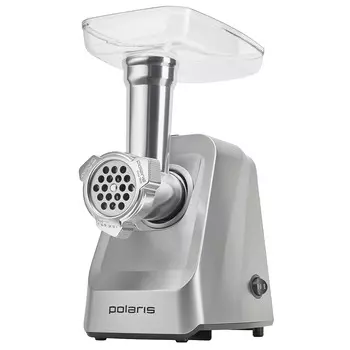 Электрическая мясорубка Polaris PMG 2077 RUS, 2 кВт, 2 кг/мин, серый