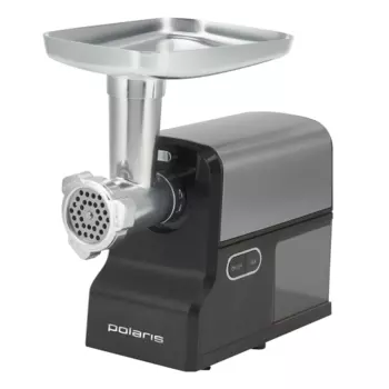 Электрическая мясорубка Polaris PMG 2585A, 2.5 кВт, 2.8 кг/мин, серебристый/серый