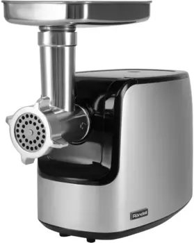 Электрическая мясорубка Rondell RDE-1458, 600 Вт, 1.5 кг/мин, стальной