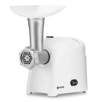 Электрическая мясорубка Vitek VT-3625, 1.8 кВт, 1.8 кг/мин, белый