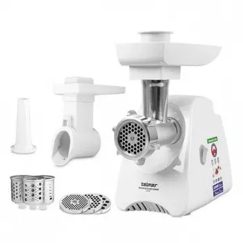 Электрическая мясорубка Zelmer ZMM5802P, 2.2 кВт, 3 кг/мин, белый (70505782P)