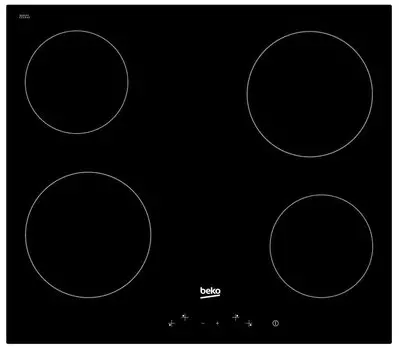 Электрическая варочная панель Beko HIC64400E 4 конфорки, черный (HIC64400E)