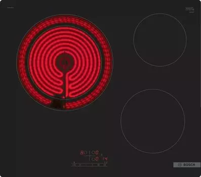 Электрическая варочная панель Bosch PKK611BB2E, 3 конфорки, черный (PKK611BB2E)
