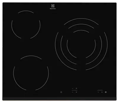 Электрическая варочная панель ELECTROLUX EHF6232FOK, 3 конфорки, черный (EHF6232FOK)