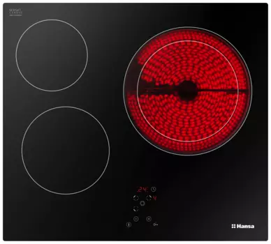 Электрическая варочная панель Hansa BHC66206 3 конфорки, черный (BHC66206)
