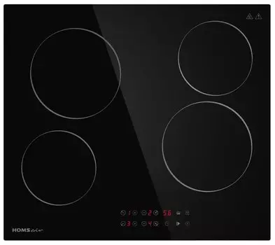 Электрическая варочная панель HOMSAir HVC64BK 4 конфорки, черый (HVC64BK)