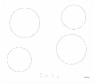 Электрическая варочная панель KORTING HK 60001 B 4 конфорки, белая (HK 60001 BW)
