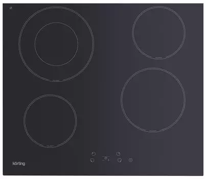 Электрическая варочная панель KORTING HK 62001 B 4 конфорки, черный ( HK 62001 B)