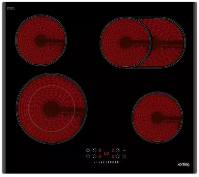 Электрическая варочная панель Korting HK 62550 B, 4 конфорки, черный (HK 62550 B)