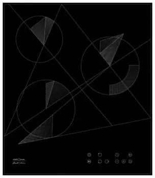 Электрическая варочная панель Krona FIDATO FIDATO, 3 конфорки, панели конфорок – черный (00026361)