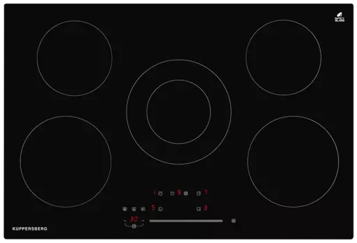 Электрическая варочная панель Kuppersberg ECS 703 R, 5 конфорок, черный (ECS 703 R)