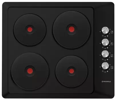 Электрическая варочная панель Maunfeld Light EEHE.64.4B, 4 конфорки, панели конфорок – черный (Maunfeld Light EEHE.64.4B)