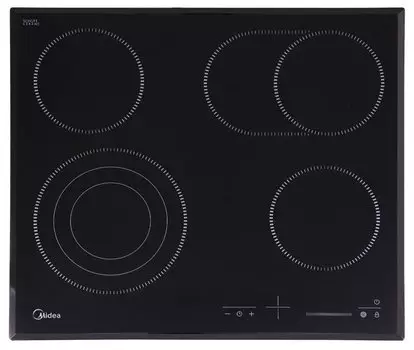 Электрическая варочная панель Midea MCH64767F, 4 конфорки, черный (MCH64767F)