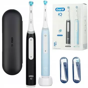 Электрическая зубная щетка Oral-B IO3 Duo, насадок: 1, режимов: 3, черный/голубой (8006540731772)