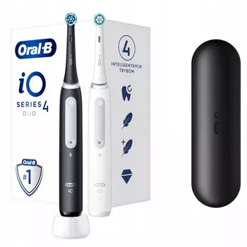 Электрическая зубная щетка Oral-B IO4 DUO, режимов: 4, черный/белый (iOG4d.2J6.2K)