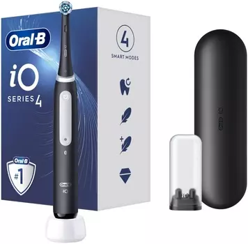 Электрическая зубная щетка Oral-B IO4, насадок: 1, режимов: 4, черный (I0G4.1B6.2DK)