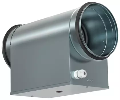 Электрический нагреватель SHUFT EHC 400-9,0/3, круглый канальный, серебристый (EHC 400-9,0/3)