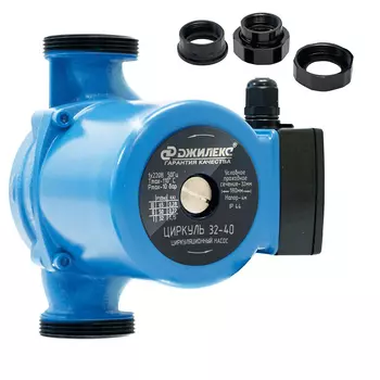 Электрический водяной насос ДЖИЛЕКС Циркуль 32/40, 80Вт, циркуляционный, центробежный, производительность 3.3 м/час, 3.6кг (3240)