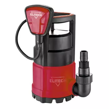 Электрический водяной насос Elitech НПД 400 (E0802.001.00), 400 Вт, погружной, дренажный, производительность 7.2 м/час, глубина погружения 5 м, 4 кг (195703)