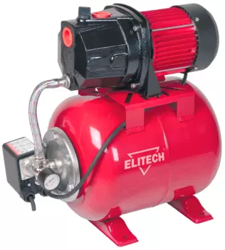 Электрический водяной насос Elitech САВ 650Ч/19 (E0801.001.00), 650 Вт, поверхностный, насосная станция, производительность 3 м/час, глубина погружения 8 м, 12.7 кг (195691)