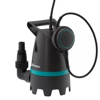 Электрический водяной насос GARDENA 8600, 400Вт, погружной, дренажный, производительность 8.6 м³/час, глубина погружения 6м, 4кг (09001-29.000.00)