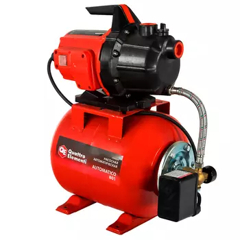 Электрический водяной насос QUATTRO ELEMENTI Automatico 801, 800Вт, насосная станция, центробежный, производительность 3.2 м/час, глубина погружения 8м, 11.5кг (645-259)