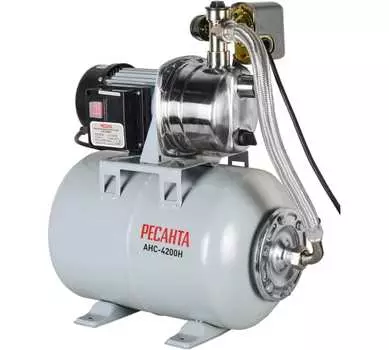 Электрический водяной насос РЕСАНТА АНС-4200Н, 1200Вт, насосная станция, центробежный, производительность 4.2 м/час, глубина погружения 9 м, 12.6 кг (77/1/5)