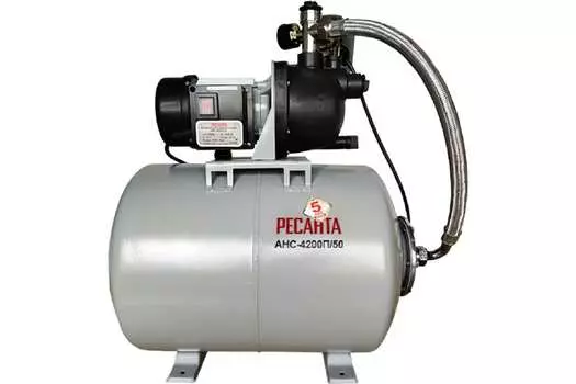 Электрический водяной насос РЕСАНТА АНС-4200П/50, 1200Вт, насосная станция, центробежный, производительность 4.2 м/час, глубина погружения 9м, 15кг (77/1/7)