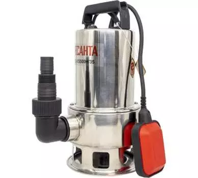 Электрический водяной насос РЕСАНТА НД-15500Н/35, 1100Вт, погружной, дренажный, производительность 15.5 м/час, 5кг (77/2/2)