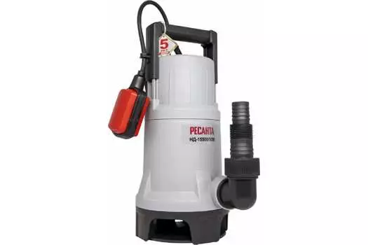 Электрический водяной насос РЕСАНТА НД-15500П/35 , 1100Вт, погружной, дренажный, производительность 258 м/мин, 4.4кг (77/2/6)