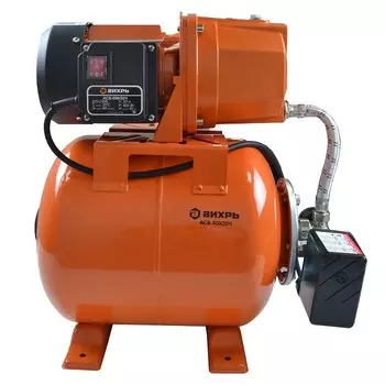 Электрический водяной насос Вихрь АСВ-800/20Ч , 800Вт, насосная станция, поверхностный, производительность 3.6 м/час, глубина погружения 9м, 17кг (68/1/13)