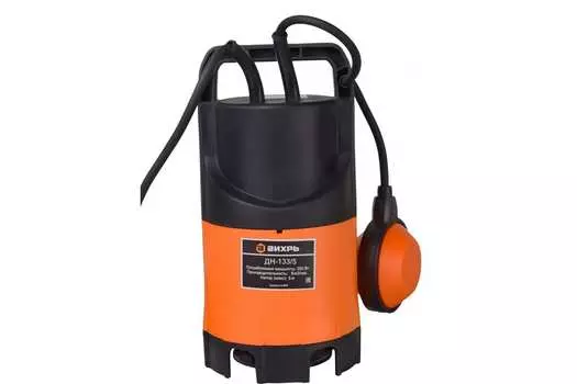 Электрический водяной насос Вихрь ДН-133/5, 350 Вт, погружной, дренажный, производительность 8 м/час, 7 кг (68/2/12)