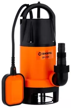Электрический водяной насос Вихрь Водомет ДН-1100, 1100Вт, погружной, дренажный, производительность 15.5 м/час, 5.55кг (68/2/7)