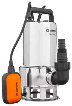 Электрический водяной насос Вихрь Водомет ДН-1100Н, 1100Вт, погружной, дренажный, производительность 15.5 м/час, 5.9кг (68/2/5)