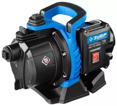 Электрический водяной насос ЗУБР НС-Т3-600, 600Вт, поверхностный, центробежный, производительность 3.3 м/час, глубина погружения 8м, 6.4кг