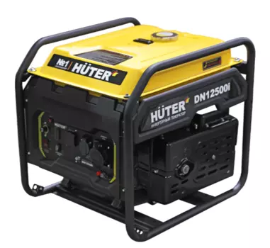 Электрогенератор Huter DN12500i, однофазный, инверторный, бензиновый, 20 л.с., 9 кВт, 2xEURO 16A (64/10/12)
