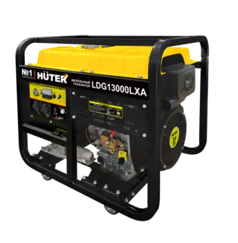 Электрогенератор Huter LDG 13000LXА, однофазный, синхронный, дизельный, 21 л.с., 9.5 кВт, - (64/2/10)