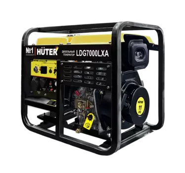 Электрогенератор Huter LDG 7000LXА, однофазный, синхронный, дизельный, 11 л.с., 5.5 кВт, - (64/2/8)