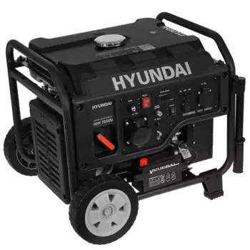 Электрогенератор Hyundai HHY 7050Si, однофазный, инверторный, бензиновый, 9.5 л.с., 5.5кВт, 1xEURO 16A + 1x220В 32A