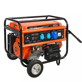 Электрогенератор PATRIOT Max Power SRGE 7200E, однофазный, синхронный, бензиновый, 7 л.с., 6.5кВт, 2xEURO 16A + 1x220В 32A (474103188)