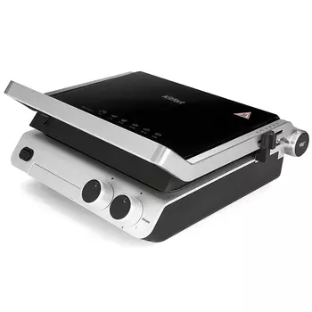 Электрогриль Kitfort КТ-1603 2000Вт, черный/серебристый (КТ-1603)