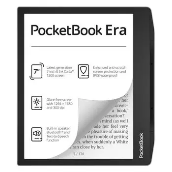 Электронная книга PocketBook 700 ERA, 7" 1264x1680 E-Ink Carta Touch, 16Gb, Wi-Fi, серебристый (PB700-U-16-WW)