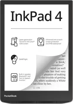 Электронная книга PocketBook 743G Ink Pad 4, 7.8" 1872x1404 E-Ink Carta Touch, 32Gb, Wi-Fi, серебристый (PB743G-U-WW)