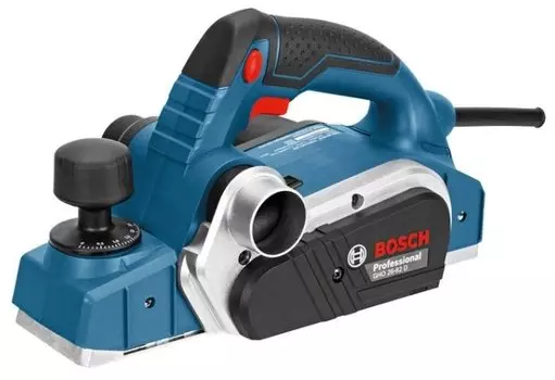 Электрорубанок BOSCH GHO 26-82 D, 710Вт, 18000 об/мин, сетевой, глубина строгания 2.6мм, глубина выборки паза до 9мм, ширина строгания 82мм, 3.4кг (06015A4301)